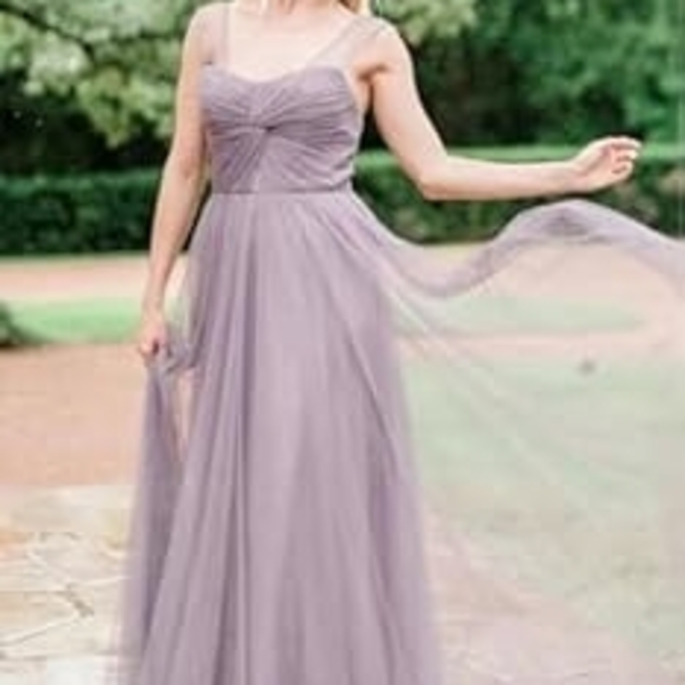 Revelry Purple Ruched Maxi Gown for Weddings